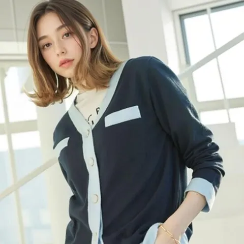 야미니트 배색 포인트 니트자켓 3종 택1