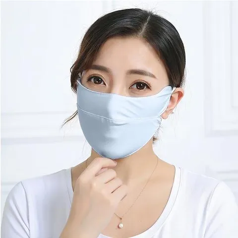 숨쉬기 편한 입체 UV차단 마스크(스카이) 천마스크