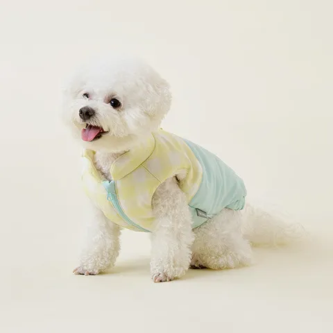 울리 와플 하네스 패딩 베스트 강아지 겨울 옷