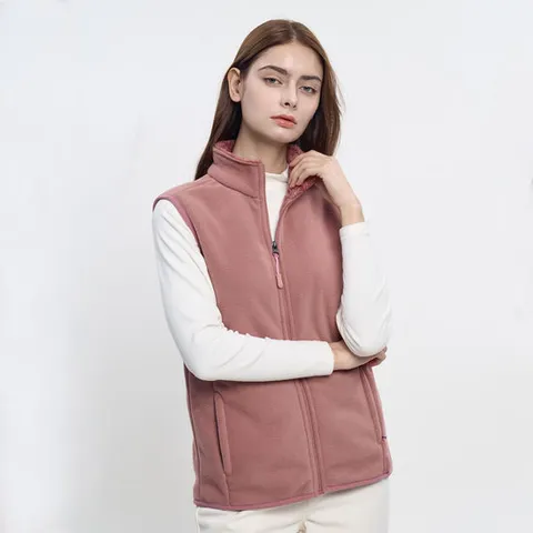 프리티윈터 여성 융털 안감 플리스 조끼(W4WV03)