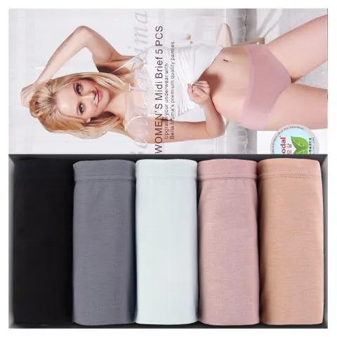 모달 2201 미디 / 여성팬티 5매입 여자 속옷 삼각 팬티