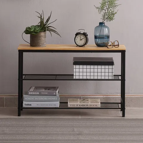 [샤이닝홈] 그루인 레온 원목 철제선반 3단 800x260