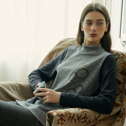 바띠 아트웍 기모 티셔츠 그레이 빅사이즈 엄마옷 홈쇼핑