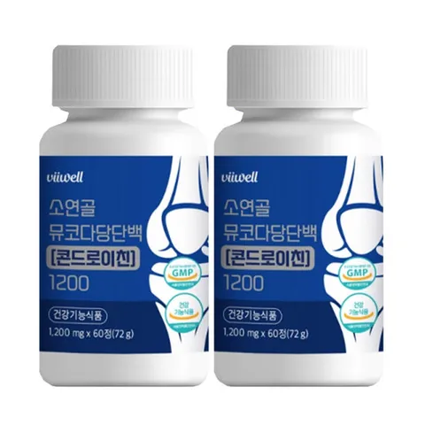 소연골 뮤코다당 단백 콘드로이친 1200 mg x 60정 (2병)