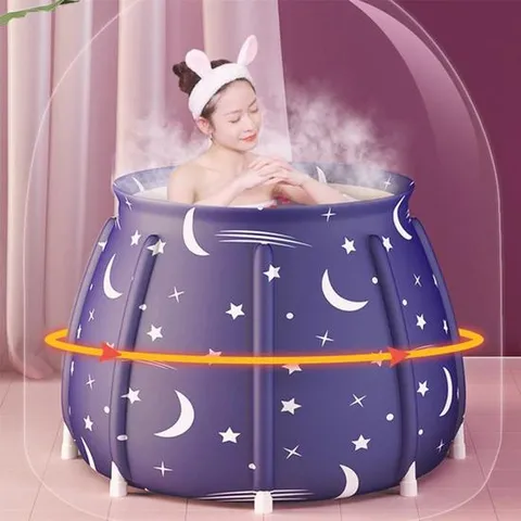 항아리튜브욕조 접이식 욕조 1인용 반신욕 스파