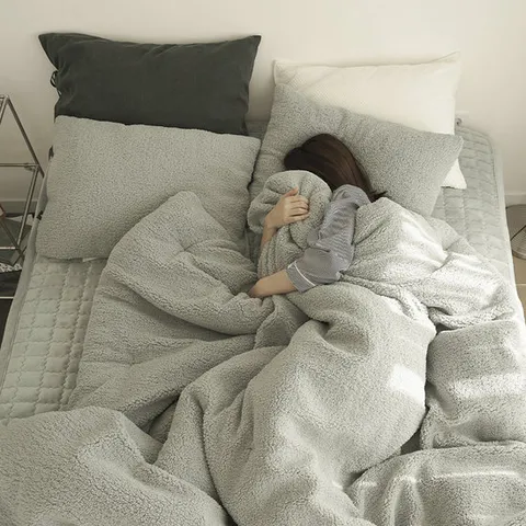 몽글몽글 뽀글이 15미리 양털 극세사 겨울이불 풀세트 퀸(Q)