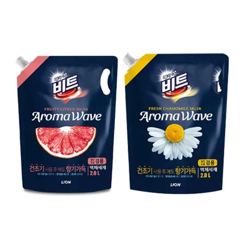 [ 롯데백화점 ][라이온][비트] 아로마 웨이브 리필 2000ml 택1