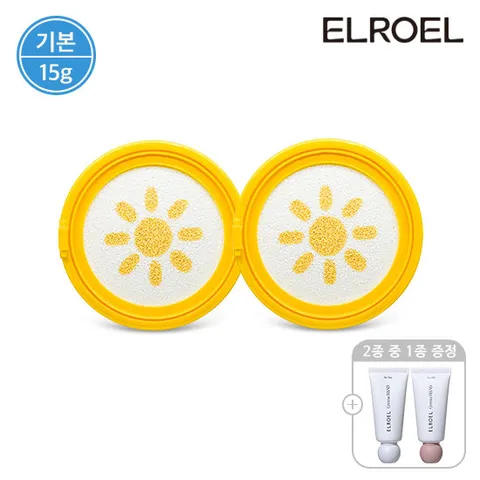 [기본] 엘로엘 파데프리 플러스 옐로우 선쿠션15g 리필2개+비타크림 50ml
