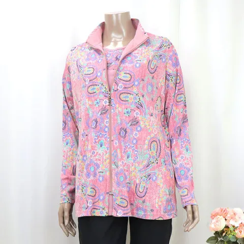 할머니봄옷 80대 70대 지퍼 반팔세트