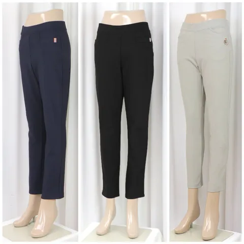 중년여성바지 엄마바지 프라다원단 밴딩