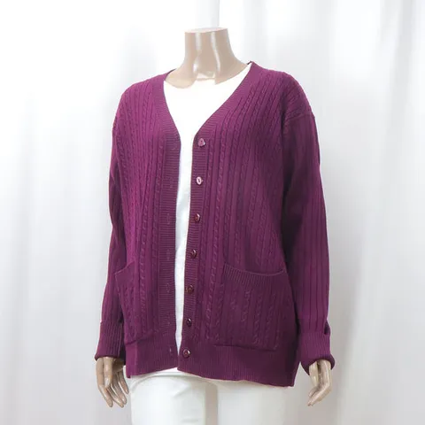 할머니가디건 스웨터 세타 니트 단추