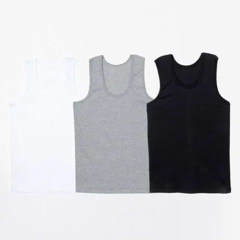 남성 면나시 3컬러 세트 운동 헬스 런닝 나시 여름티