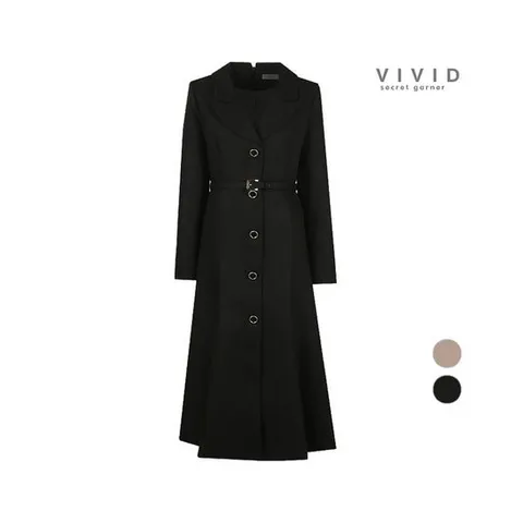 [비비드시크릿가너]여성 가을겨울 벨티드 정장 훌 원피스