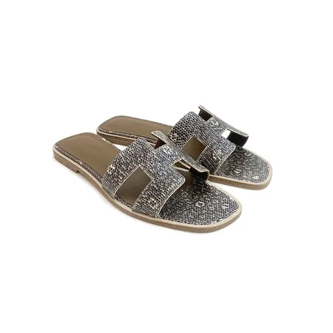 [엘러브] 에르메스 리자드 S/O 오란슬리퍼 36.5 옴브레 3HA1262