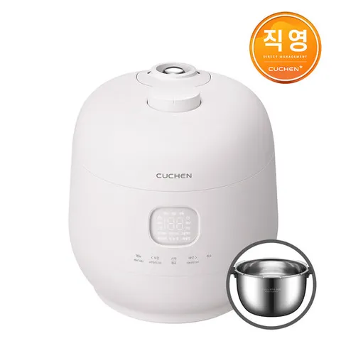 쿠첸 브레인 풀스텐 듀얼프레셔 6인용 IH밥솥 블라썸화이트 CRH-TWS0610BW