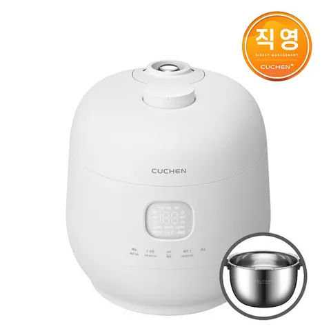 쿠첸 브레인 풀스텐 듀얼프레셔 10인용 IH밥솥 퓨어화이트 CRH-TWS1010MW