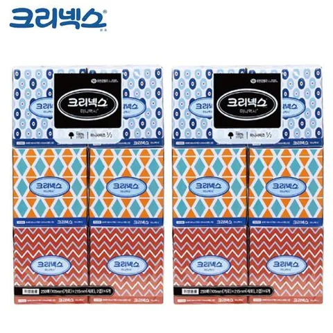 크리넥스 미용티슈 미니맥시 (250매) 12각 청소 클리너