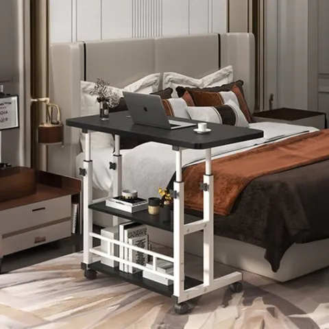 프리미엄 이동식 바퀴형 보조 책상 테이블 600 블랙