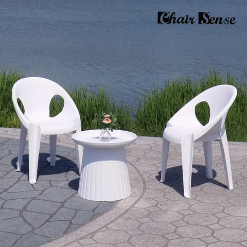 체어센스 써니테이블 + 러쉬체어 2인 세트 의자 야외 카페