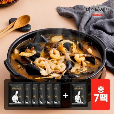 미스타셰프 해물누룽지탕 1kg 6팩 + 1팩 추가 (총 7팩)