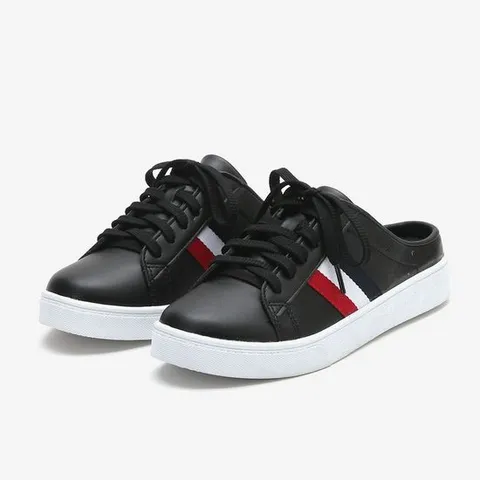 [파파브로]남성 캐주얼 가죽 뮬 스니커즈 WW-SE-MOOMSA-HUG-블랙