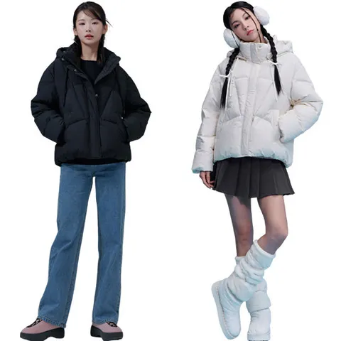 [체이스컬트] 여성 심플 후드넥 숏패딩 3컬러