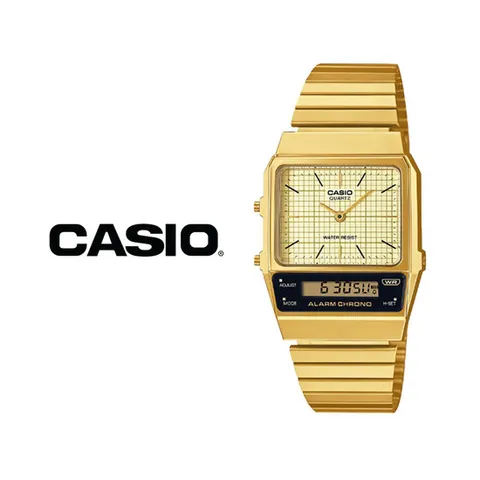 카시오 공용 빈티지 레트로 아나디지 메탈 전자시계 AQ-800EG-9A