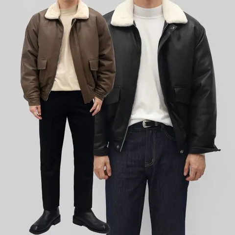 녹트 / 남자패딩 밍크퍼 남자무스탕