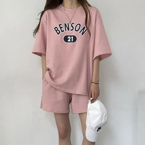 여성 캐주얼 반팔 반바지 상하세트 데일리룩 편한옷