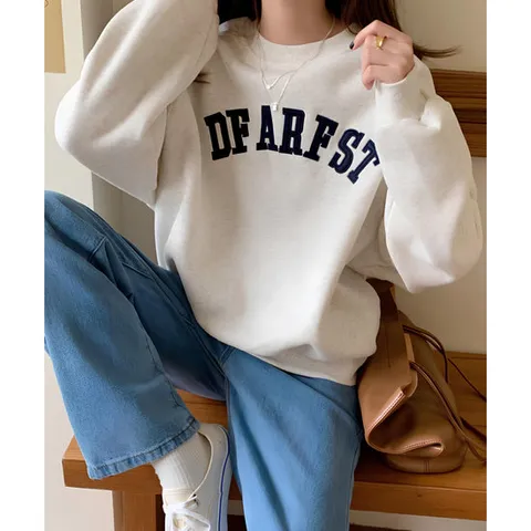 나바바 /  나바바   1 + 1  캐주얼 레터링 긴팔 티셔츠 맨투맨 NT1233