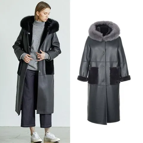 [라벨르]라벨르by신영모피 나파 폭스후드 리버시블 무스탕 PM) _