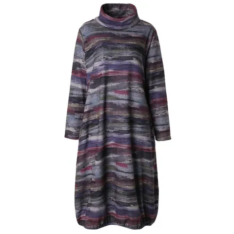 [ 롯데백화점 ][몬테밀라노]물결나염터틀넥원피스MK312O2213