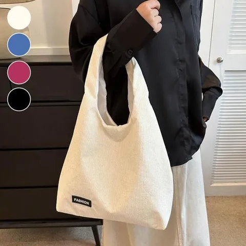 심플한 코듀로이 천가방 패브릭 쇼퍼백 가벼운 숄더백