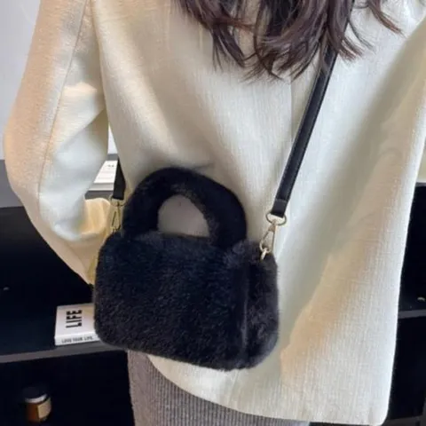 5컬러- 겨울 퍼 여성 토트백 털 패션 크로스백 가방