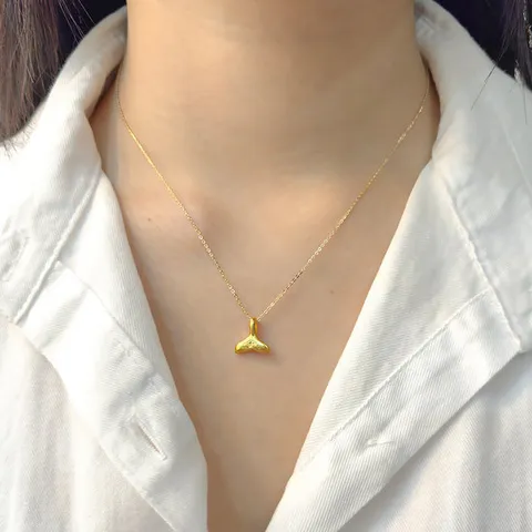 오팔하우스 24k 고래꼬리 펜던트 목걸이 OPPN0901