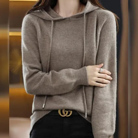 [유니제이] 마이누 베이직 후드 니트티