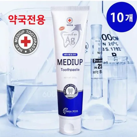 약국전용 순은 99% 뉴메디업치약 200g 10개 미백
