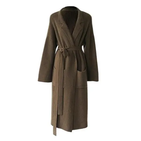 겨울 빈티지 나른한 니트 프리미엄 롱 가디건 스웨터