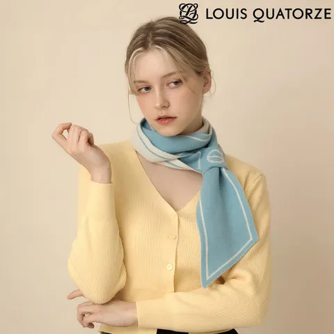 [ 롯데백화점 ][루이까또즈(스카프)](1CKC229MI) 캐시미어 니트 머플러 크레센트 민트