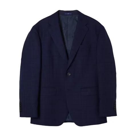 [ 롯데백화점 ][맨잇슈트]남성 블루 울100 블레이져 투톤 체크 포멀핏 재킷