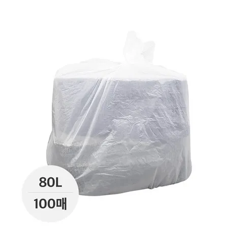 재활용 쓰레기 분리수거 배접 비닐봉투 80L 100매