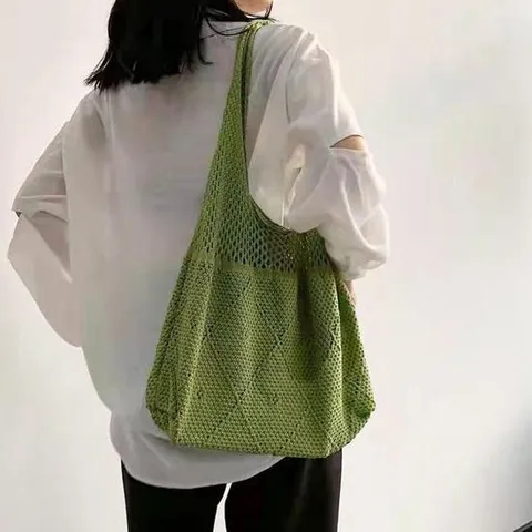 봄여름 그물가방 비치가방 에코백 니트짜임 숄더백