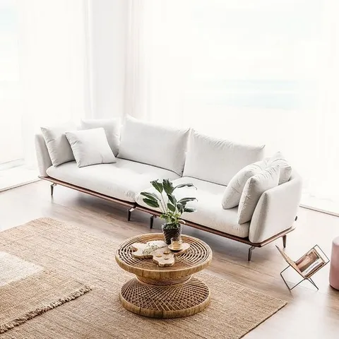 [봄소와_New Year 20%+5만원 혜택 ] 흰가람 4인용 알파인 패브릭 소파