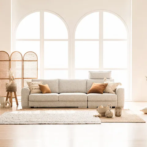 [봄소와] 한봄찬 4인용 알파인 패브릭 소파