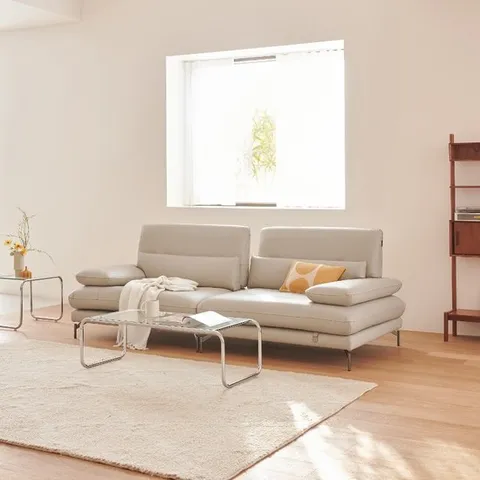 [봄소와] 보다 3.5인용 듀러블 천연 소가죽 스윙소파