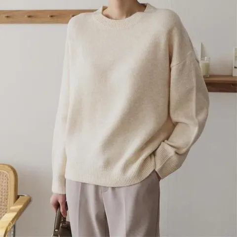 [모드제니] 보카시 라운드 울 소프트 니트 12컬러