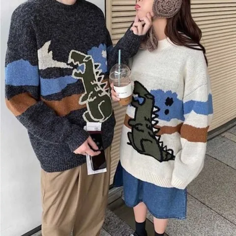 남녀 니트 캐주얼룩 루즈핏 니트루즈핏 커플룩 패션