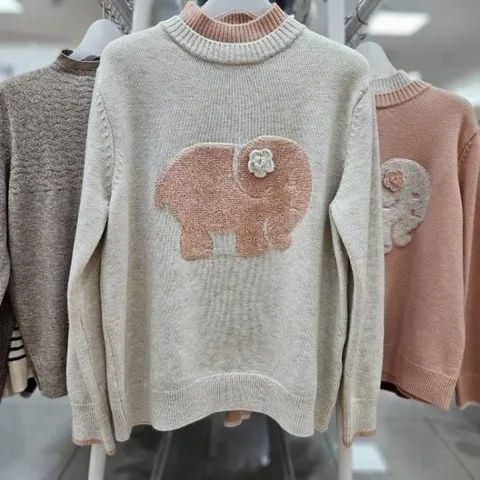 그라피 DP01 진짜이쁜엘리꽃니트T CWTD4005