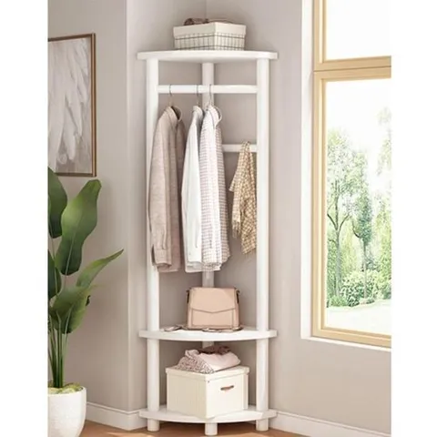 [라일리] Rly 모서리 3단행거 공간 활용 대나무 화이트A