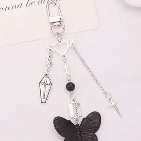 펑키하고힙한키링 힙한키홀더키링(고리형 블랙나비)